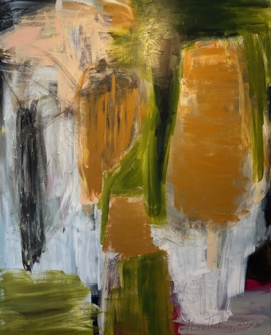 Mara Thelling: Klartraumstudien I-V, Place of Miracles, Acryl auf Leinwand, 150 x 120 cm, 2026