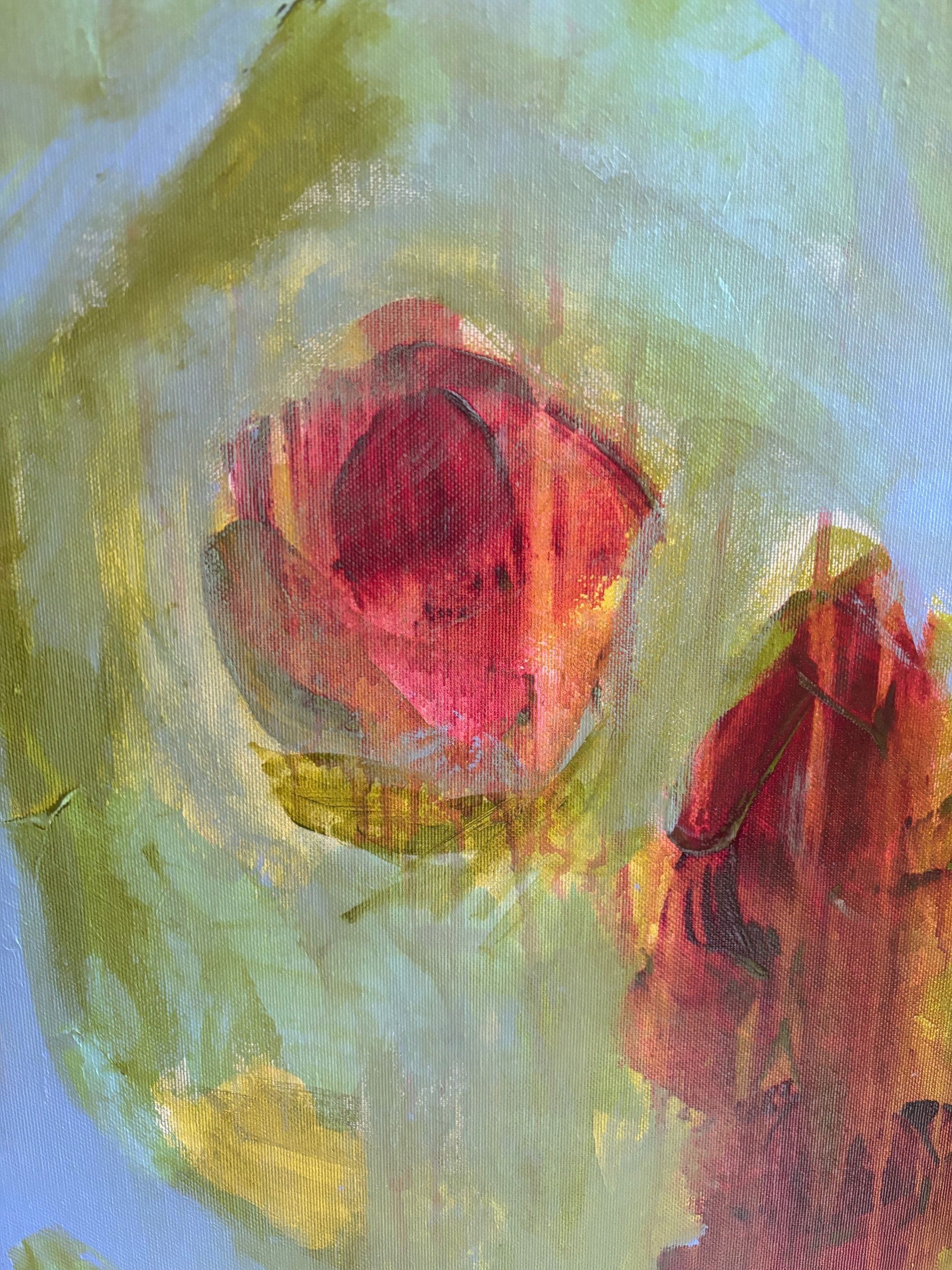 Mara Thelling: Aszension (Aufstieg) der Farben (Blooming - Rosentraum, Feeling & Emtions) (2024), 80 x 60 cm – Bild 2
