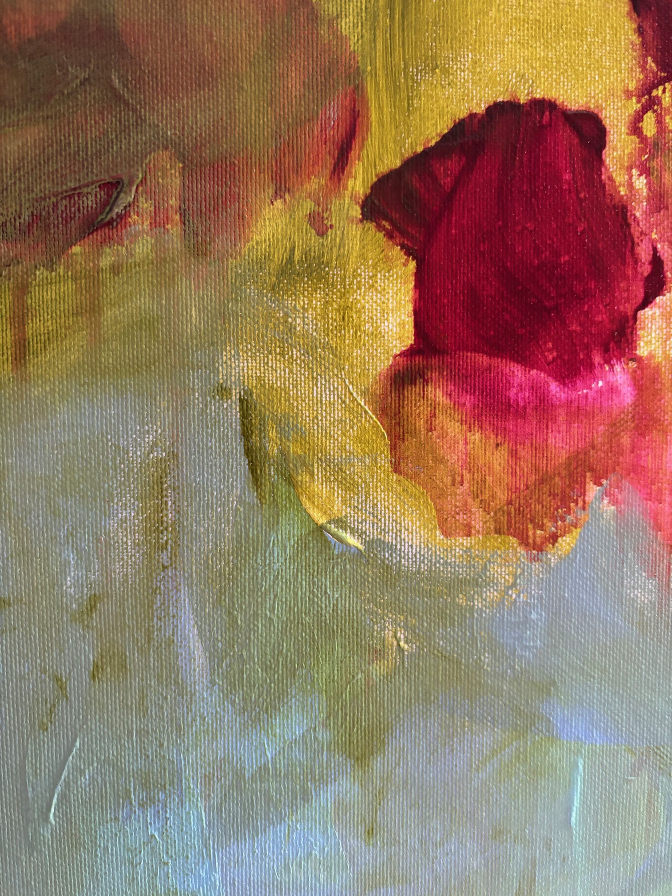 Mara Thelling: Aszension (Aufstieg) der Farben (Blooming - Rosentraum, Feeling & Emtions) (2024), 80 x 60 cm – Bild 3