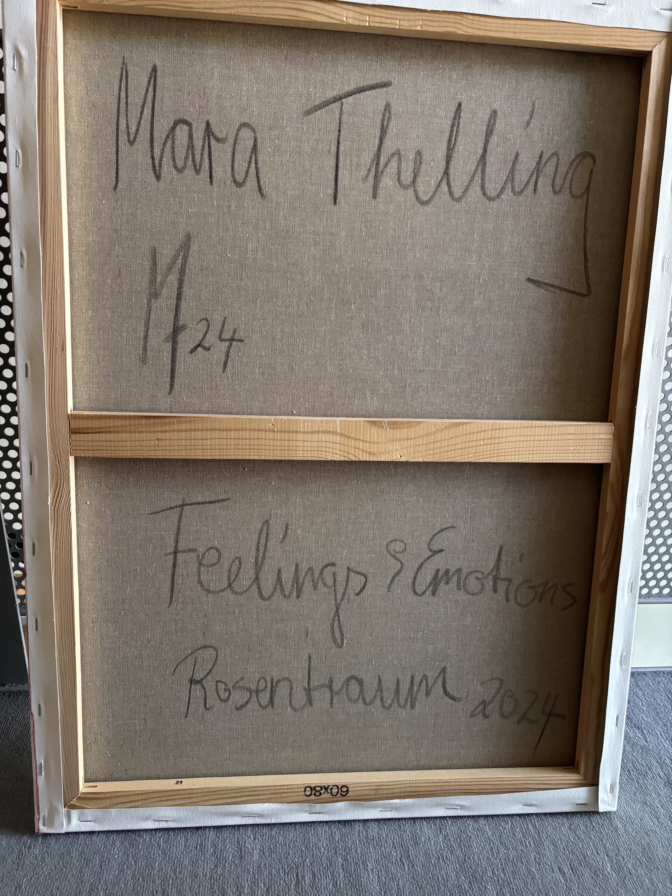 Mara Thelling: Aszension (Aufstieg) der Farben (Blooming - Rosentraum, Feeling & Emtions) (2024), 80 x 60 cm – Bild 5